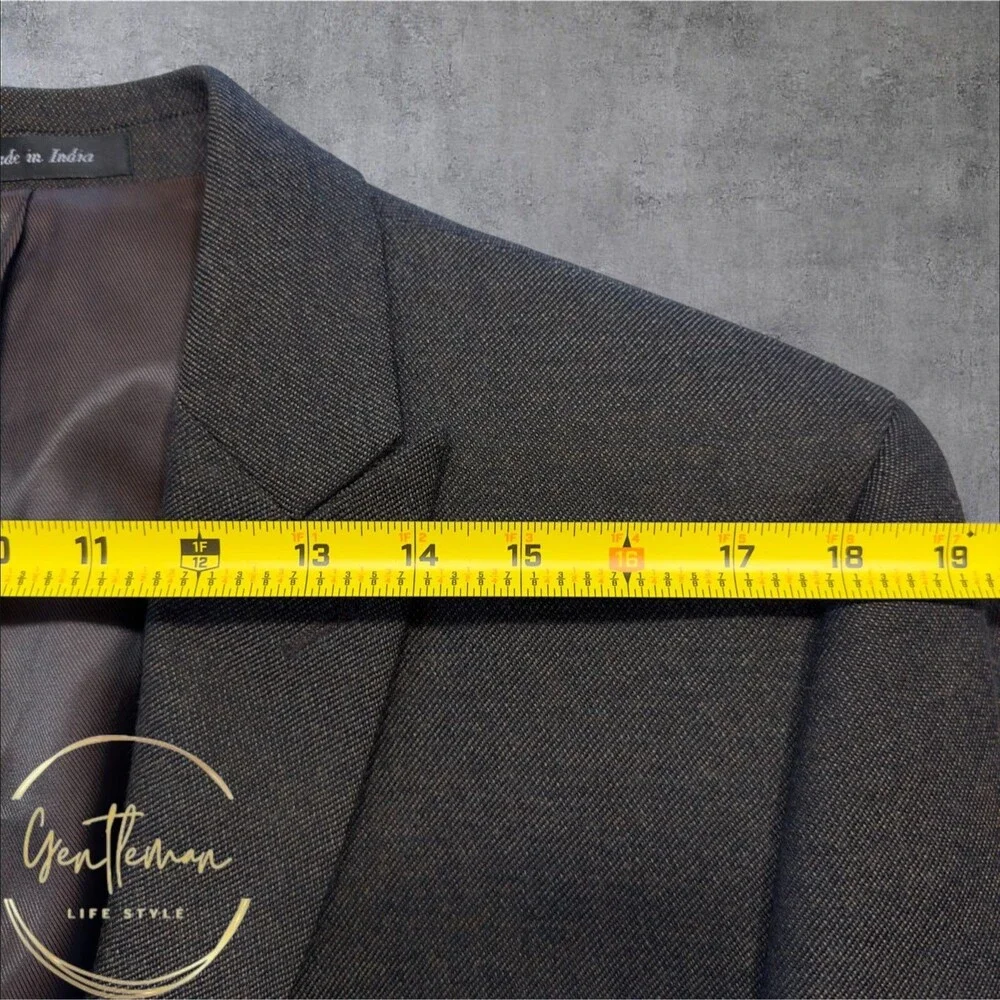 CALVIN KLEIN Mens Wool Blazer Sport Coat Two Button Jacket 40R Brown Double Vent
